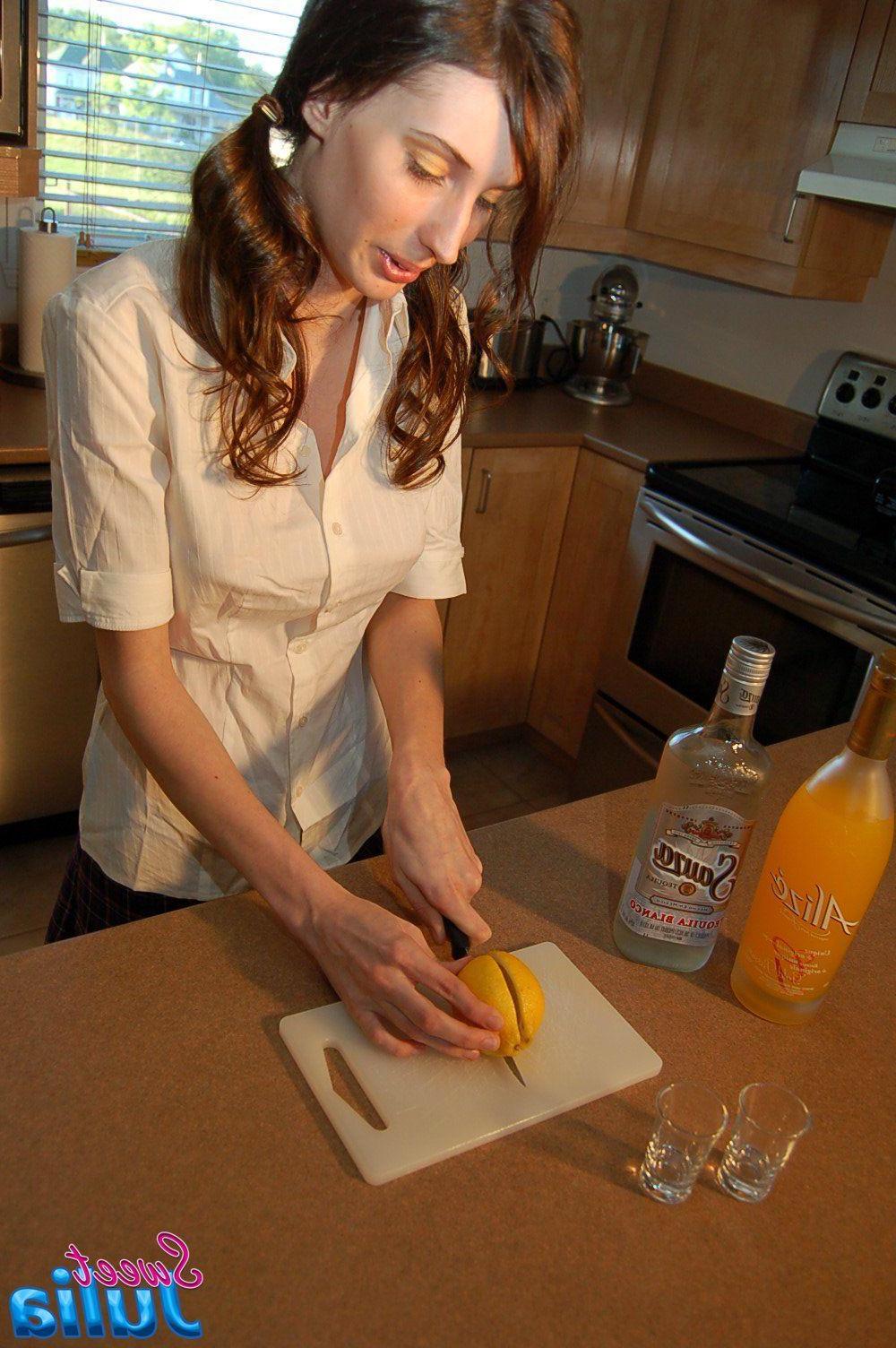 12P Pictures of teen Sweet Julia getting drunk for you