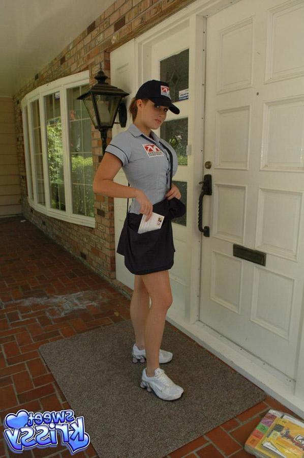 12P Hot babe Sweet Krissy has a special delivery just for you