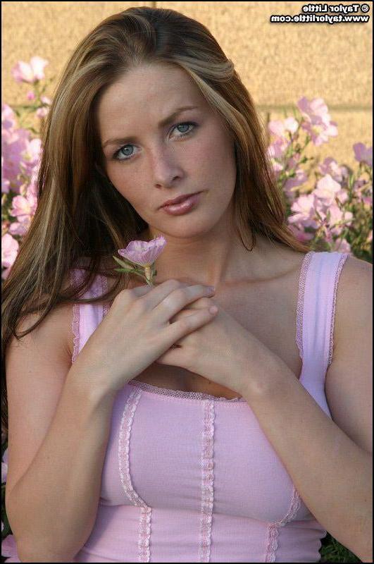20P Pictures of Taylor Little stripping to her panties
