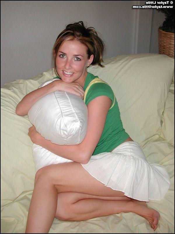 20P Pictures of teen amateur Taylor Little stripping because she's horny