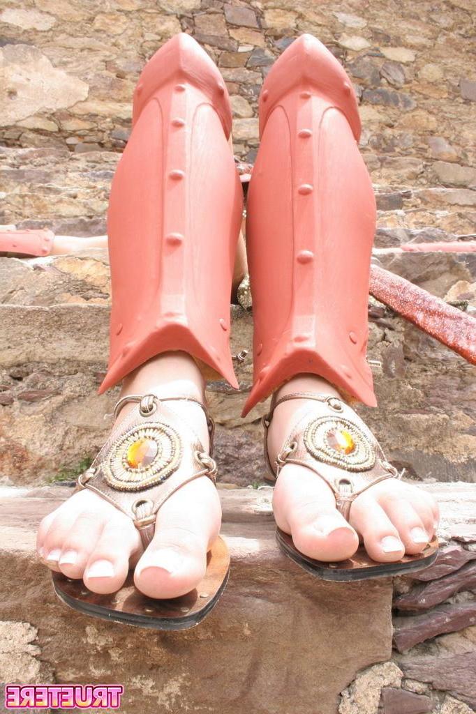 15P Pictures of True Tere dressed as a medieval warrior princess