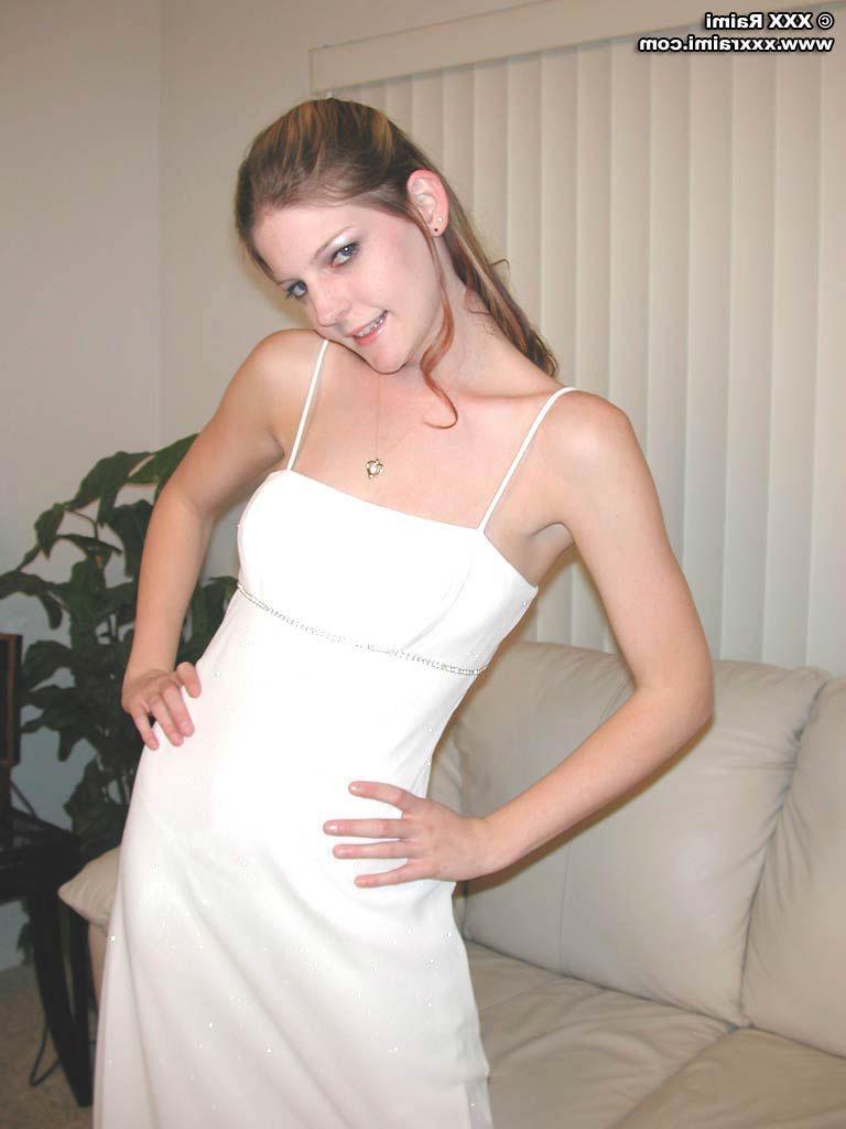 20P Pictures of teen chick XXX Raimi teasing in a white dress