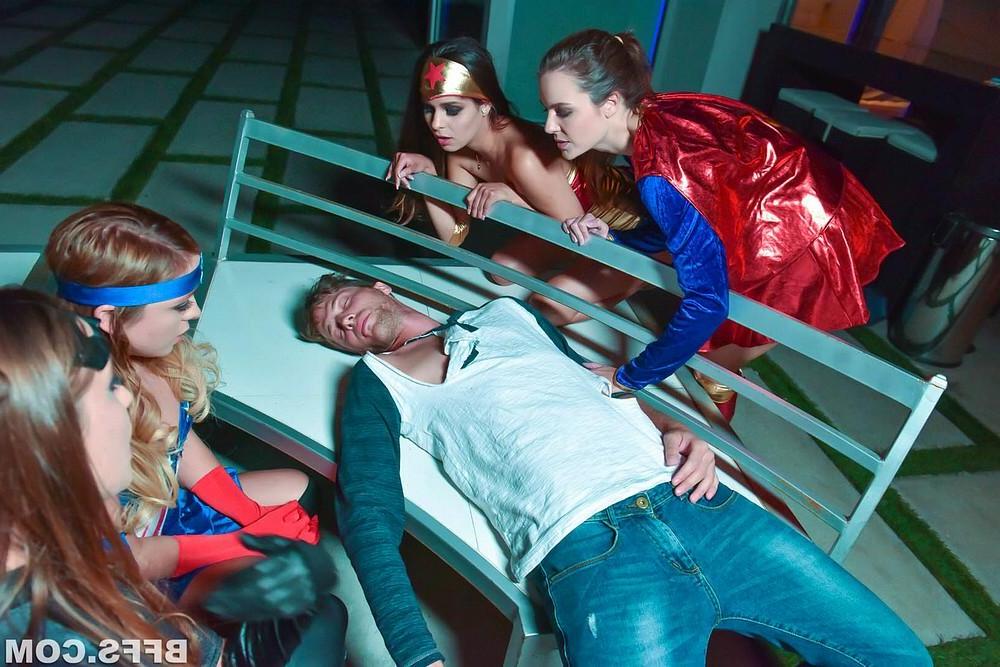 10P Hot teen BFFs share what they were up to on Halloween