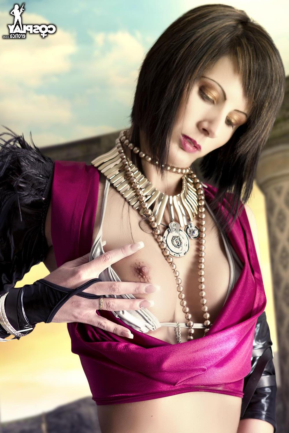 12P Cosplay beauty Tina exposes her perky boobs and tight pussy