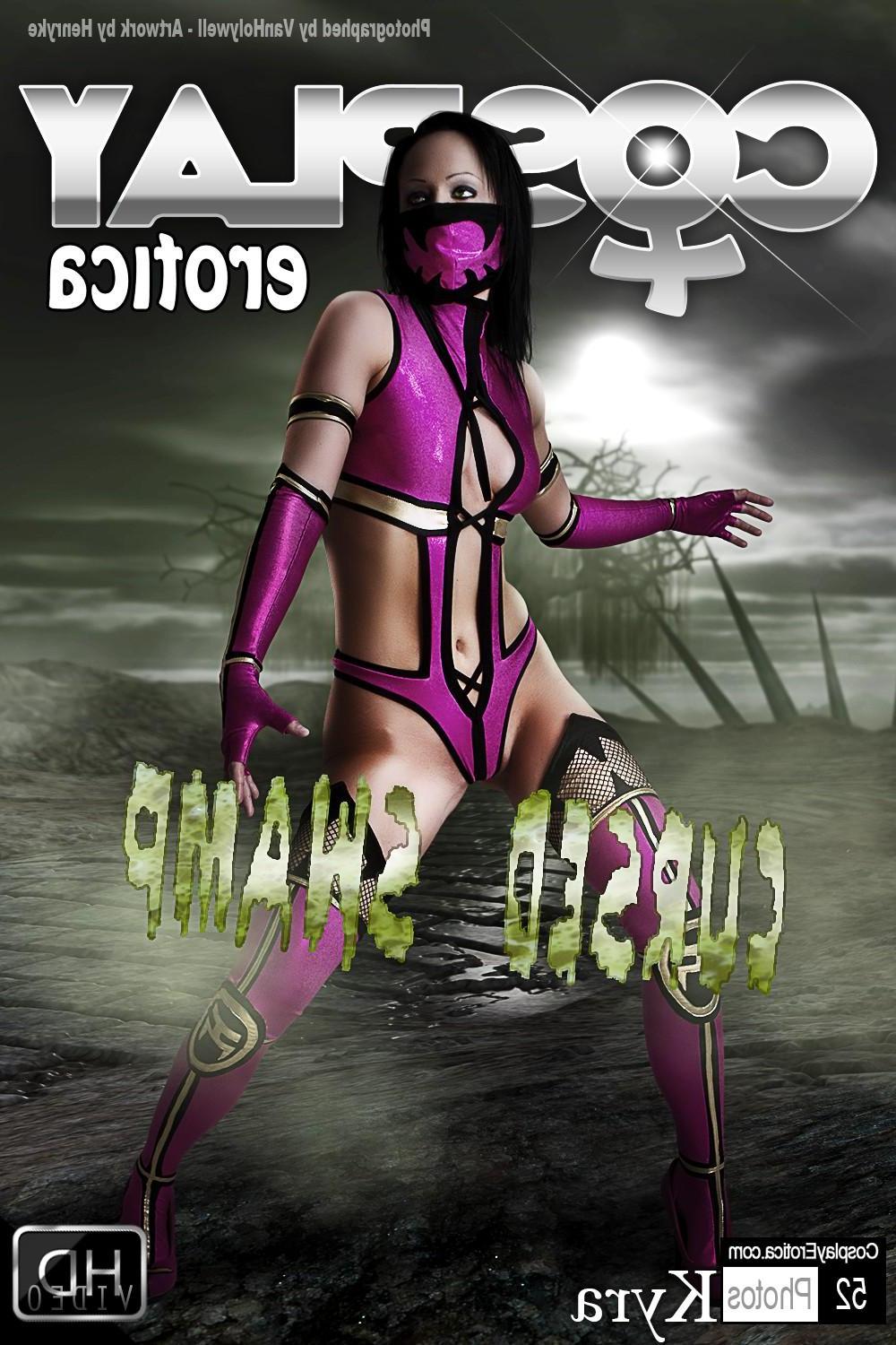 12P Beautiful cosplayer Kyra dresses up as Mileena from Mortal Kombat