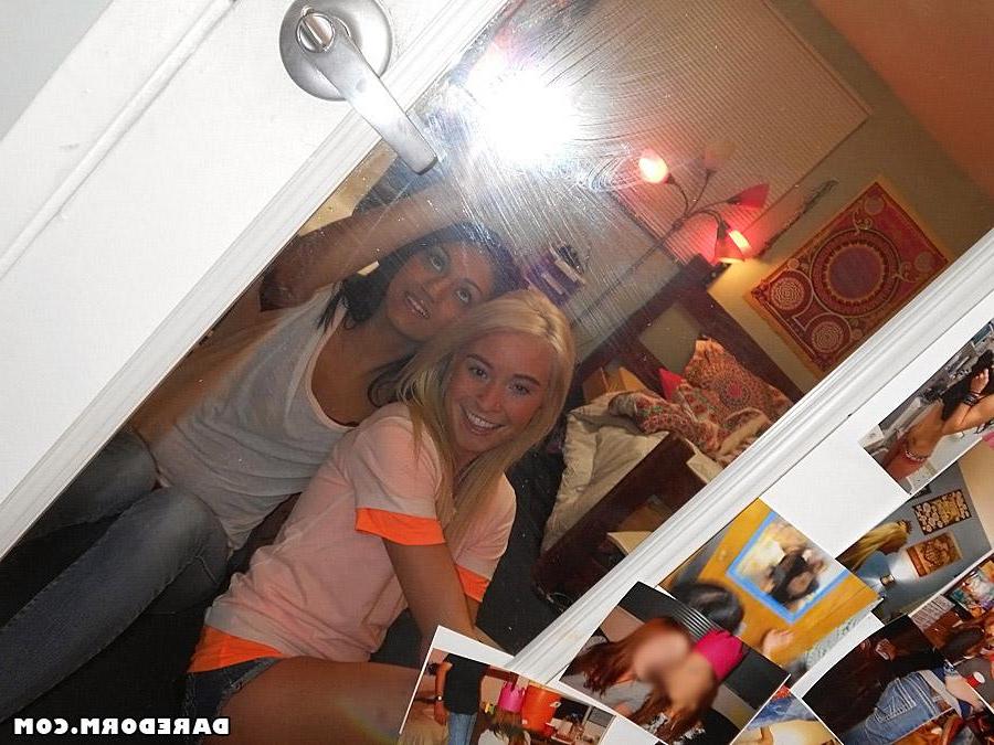 12P Hot teen fucked hard in the college dorm room bed while her friend films