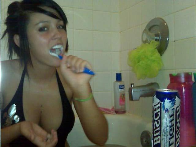 15P Stunning coeds get loose and wild while partying
