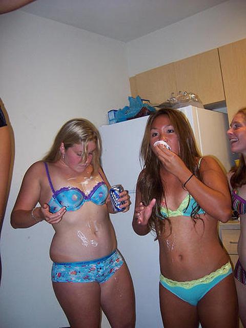 15P Hot college coeds can't seem to keep their clothes on in front of the camera