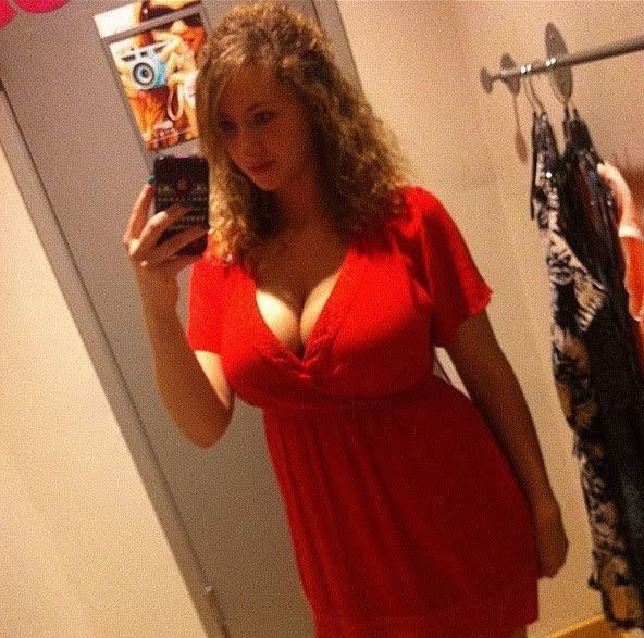 14P Heavy-chested amateur honey shows off her fine breasts