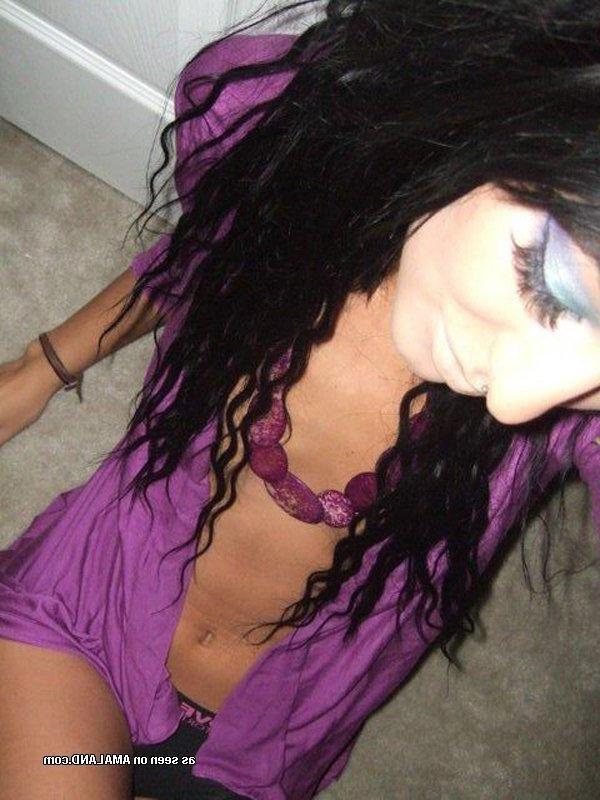13P Sexy ass emo girl shows off her tits and tight body
