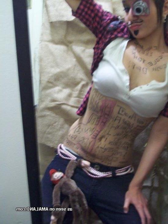 16P Cute brunette girlfriend self-shooting in pirate costume