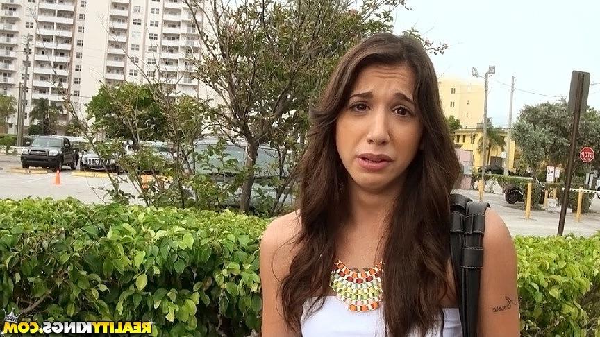 20P Brunette teen Logan gets picked up on the street for some hot sex