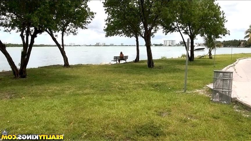 20P Blonde girl Cameron Blake gets picked up at a park for some hot sex