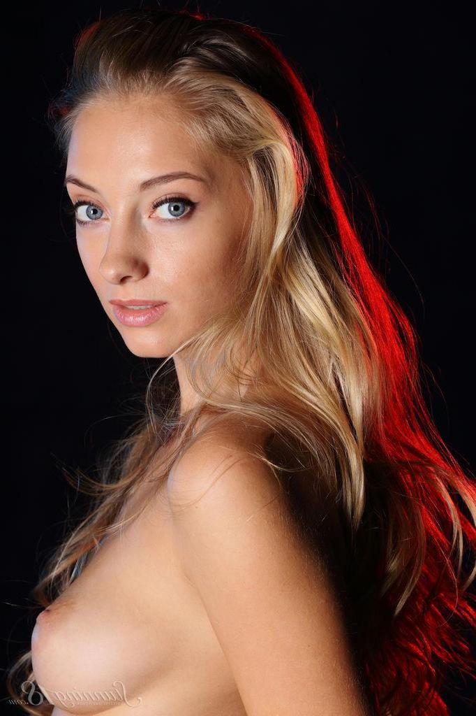 16P Stunning blonde Ellison G shows you what's under her black dress