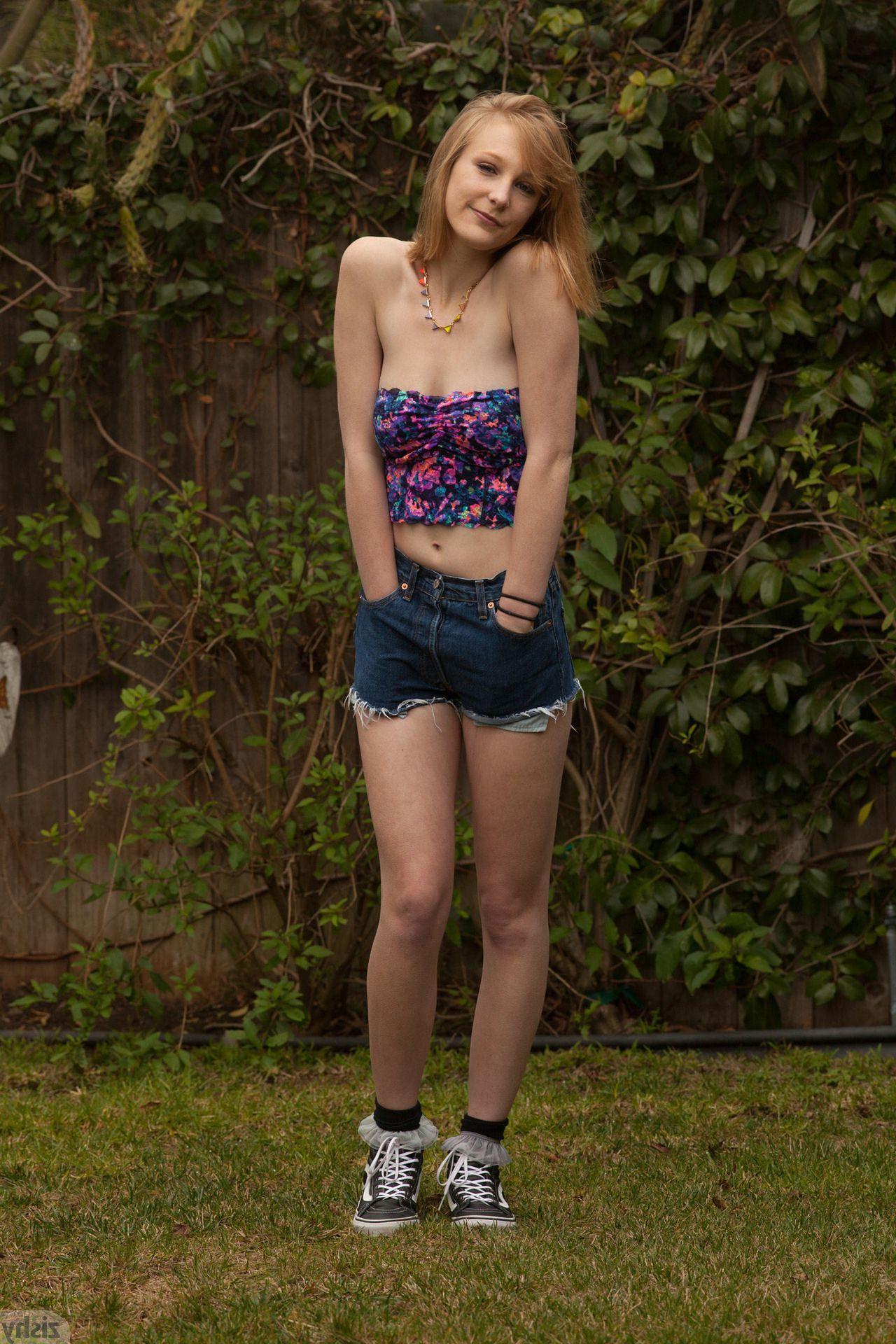 12P Redhead teen Terri Belk teases you in her pretty panties