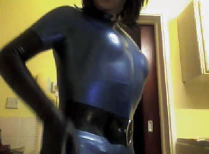 5P Blue Pearlsheen Catsuit