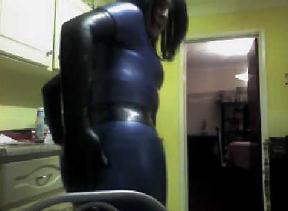 5P Blue Pearlsheen Catsuit