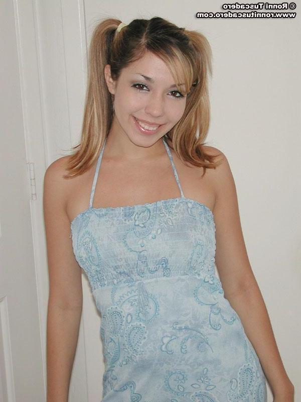 20P Ronni Tuscadero slips off her dress to show you her panties
