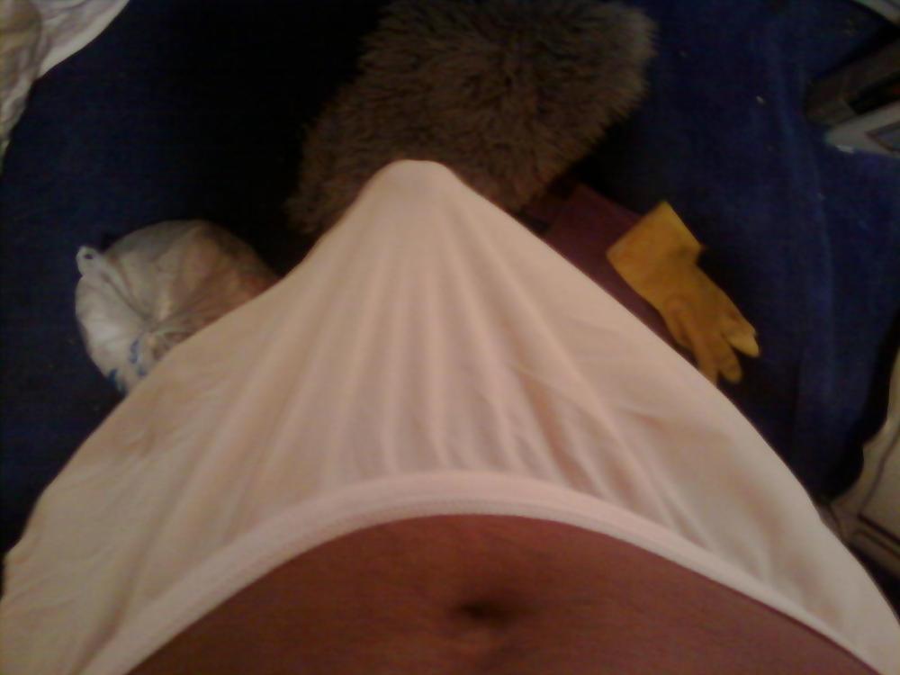 10P Cotton yellow panties + my moms nylon panties