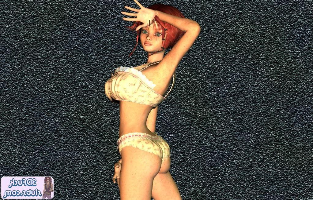 16P Busty redhead toon babe teasing