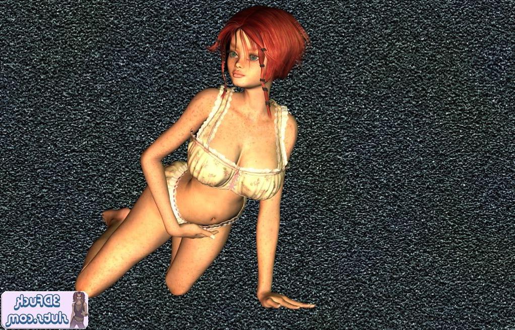 16P Busty redhead toon babe teasing