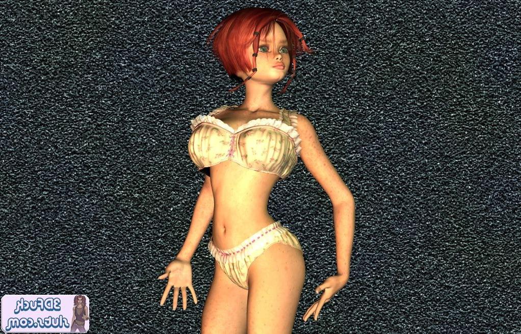 16P Busty redhead toon babe teasing