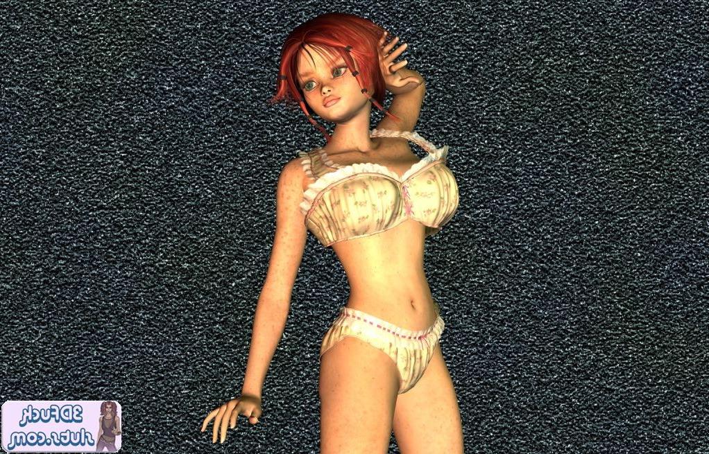 16P Busty redhead toon babe teasing