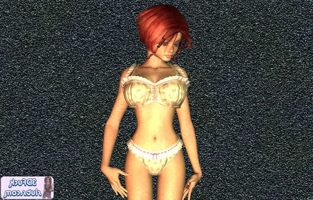 16P Busty redhead toon babe teasing