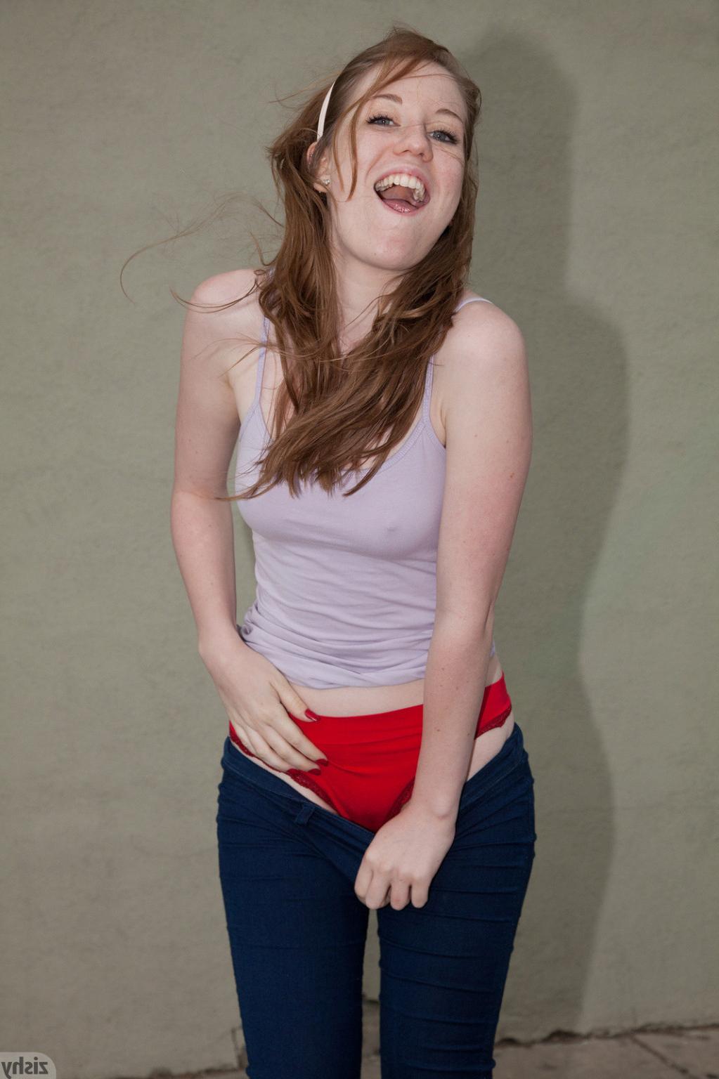 12P Teen has nice red panties and white ass