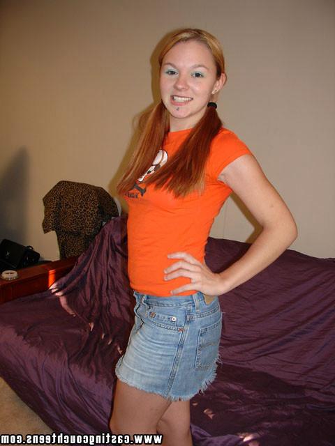 17P Redheaded teen in pigtails deepthroats a monster cock before a hard fuck