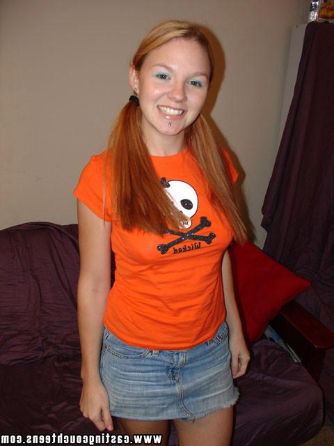 17P Redheaded teen in pigtails deepthroats a monster cock before a hard fuck