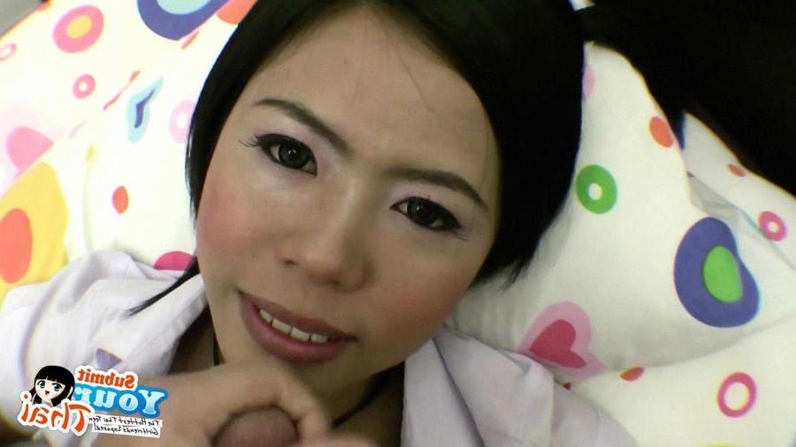 16P Hot Asian schoolgirl Gibsey sucks and fucks and gets a mouth full of cum