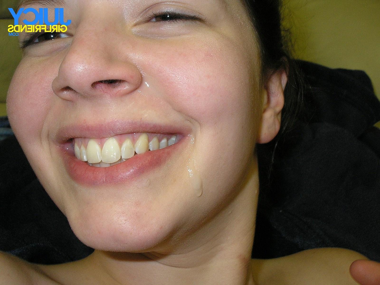 10P Lots of cum on her after hot blowjob