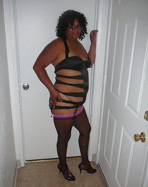 9P His ebony mom dressing up for me