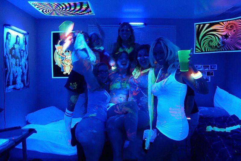 12P Finger painting college party turns into a sex orgy