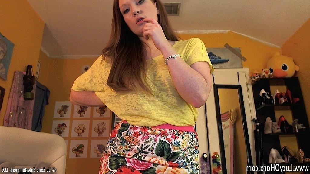 15P Lucy Ohara fulfills a member request of doing a sexy strip tease and closeups of