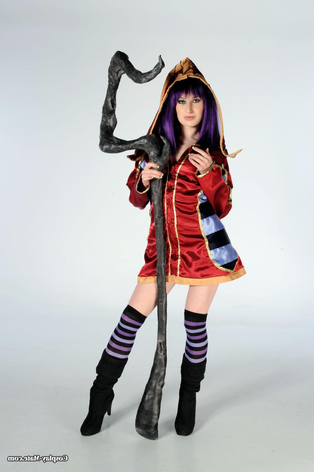 15P Cosplay teen girl as witch