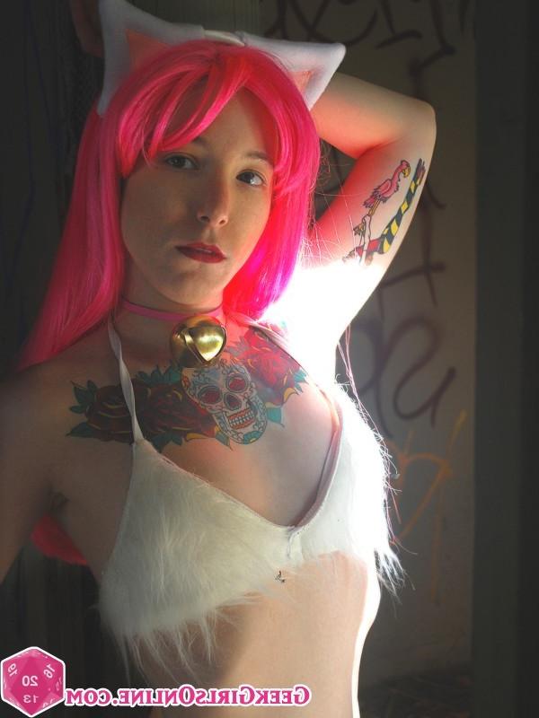 15P Hot nerdy geek girl cosplay