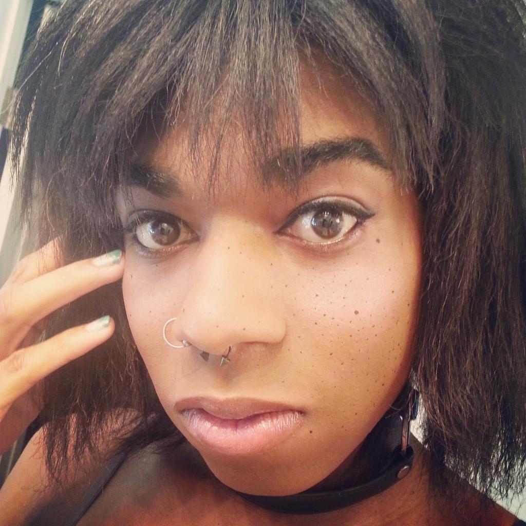 16P Freckled black shemale