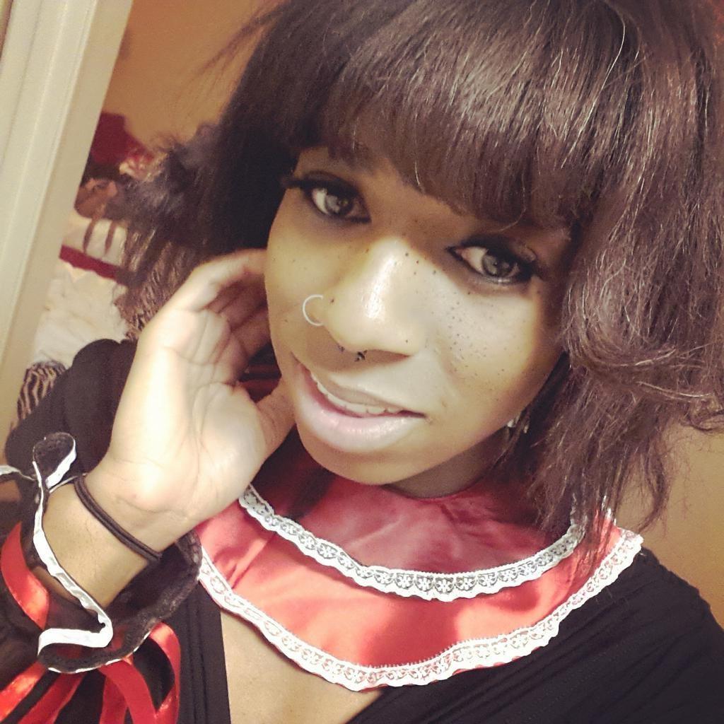 16P Freckled black shemale