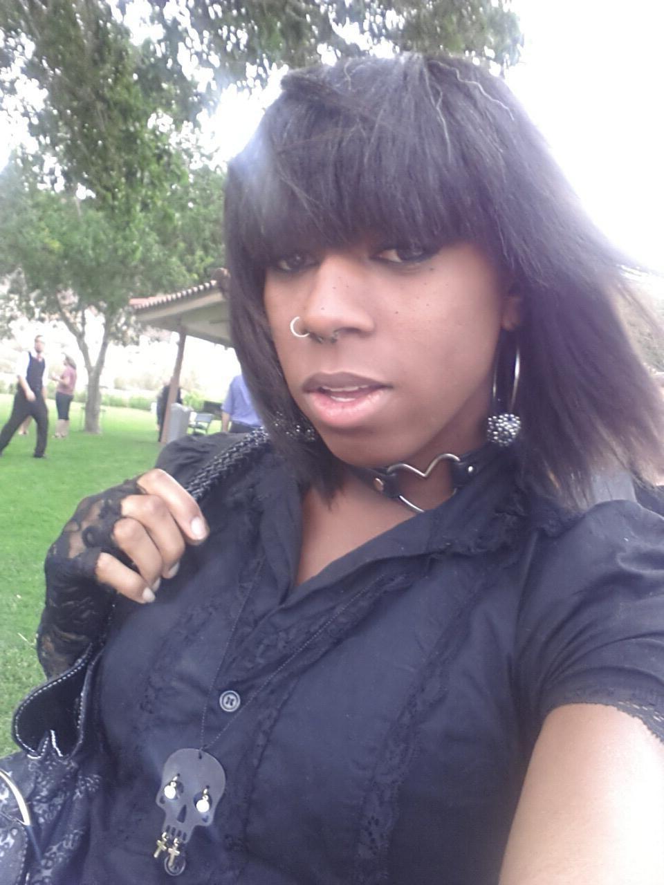 16P Freckled black shemale