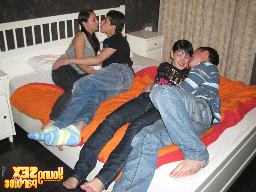 15P Stunning brunette teens feel dicks in their loving holes