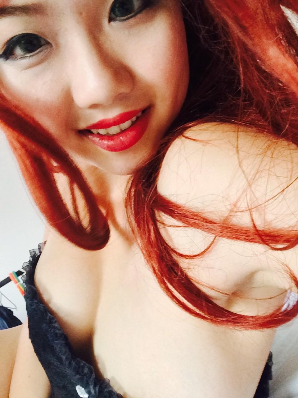 23P Redhead asian blowjob