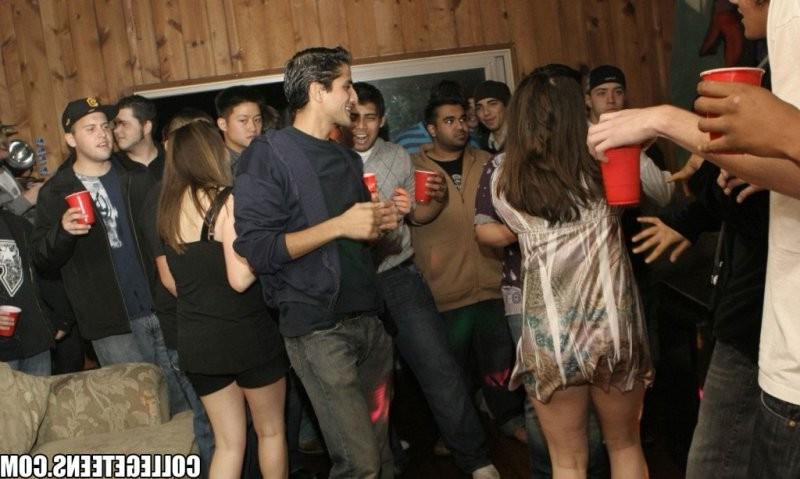 16P Drunk teen cutie getting hammered hard and deep at a wild college drinking party