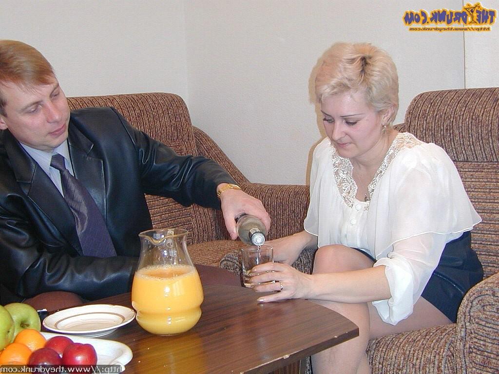 16P Oldy gets drunk and fucked with dildo and real cock