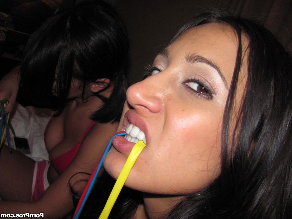 15P Teen girlfriends play and lick each other in bed