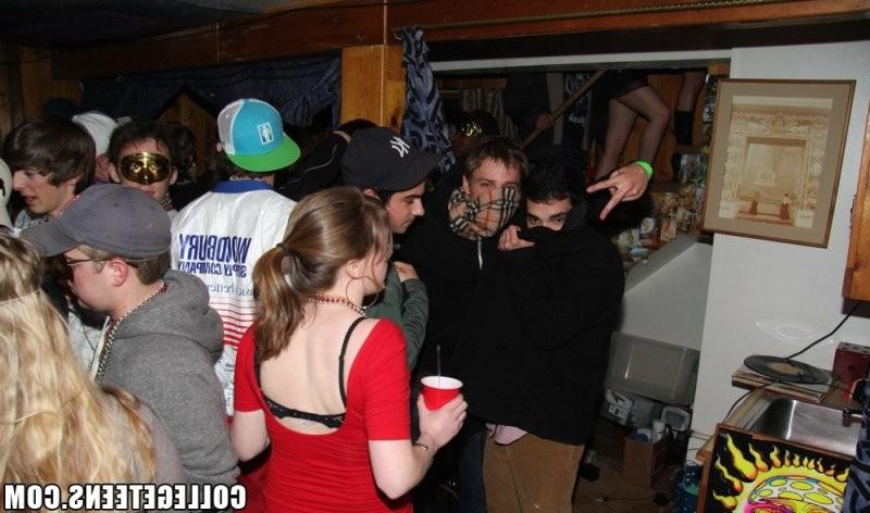 16P Hot College girls go wild and get hammered hard when drunk at a Mardi Gras party