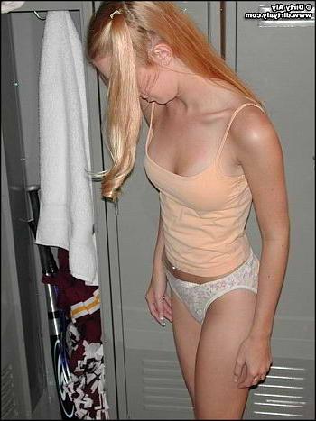 18P Dirty Aly and her girlfriend change out of cheerleading outfits