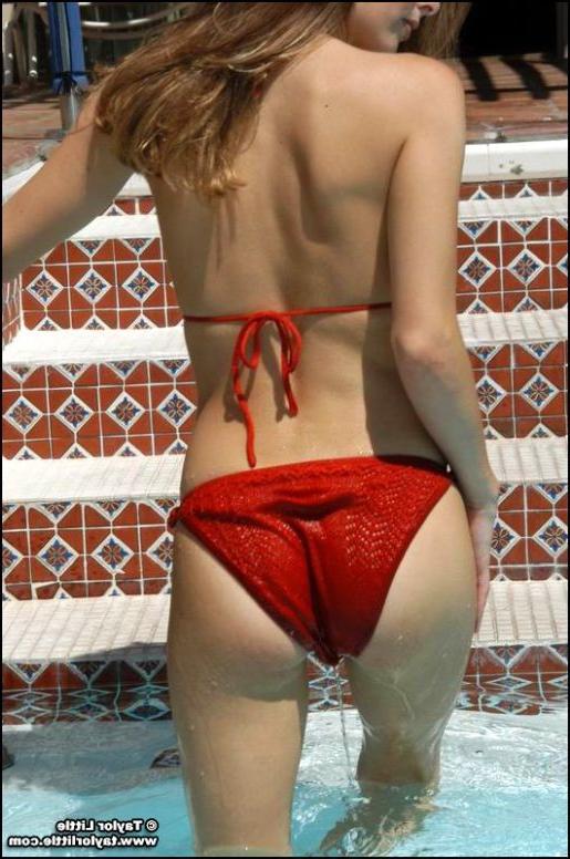 18P Taylor takes a little swim while showing off her red bikini.