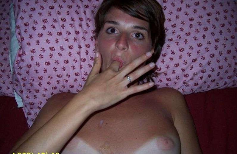 15P Dirty brunette hottie sucks and fucks and gets a cum facial